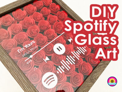 Spotify Glass Art on Shadow Box